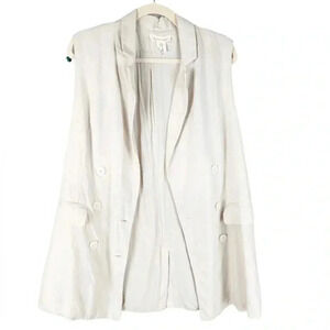 Happily Grey Linen/Viscose Blend Vest Size Medium